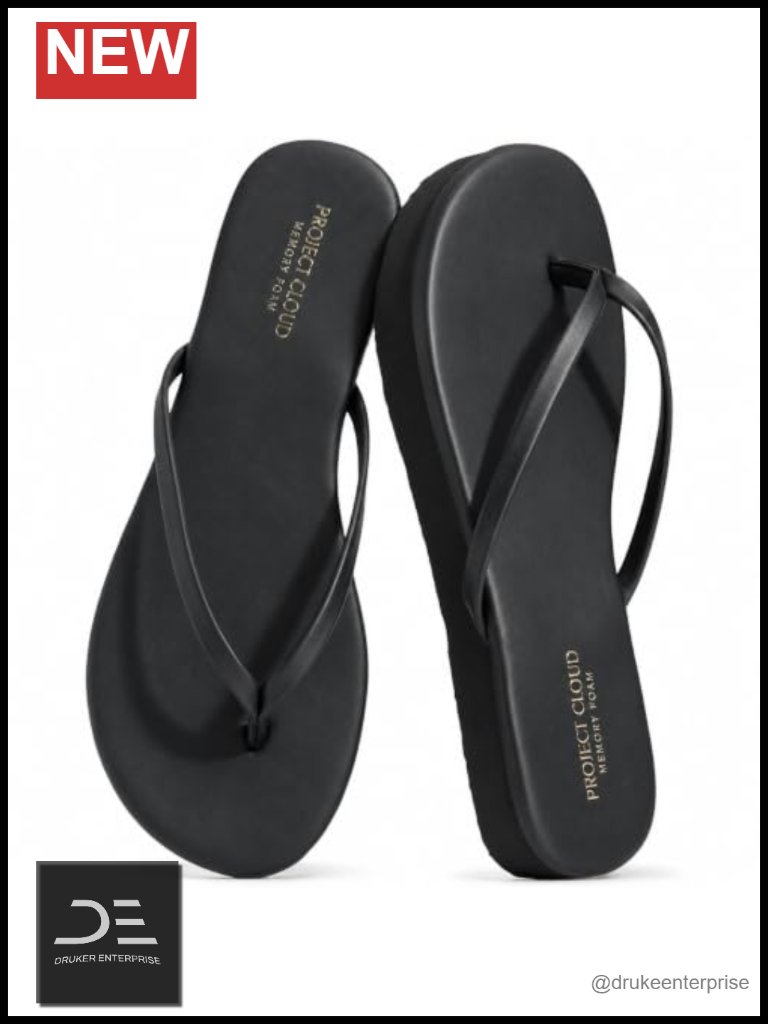 Platform Sandals With Memory Foam Insole Lightweight Non-Slip Flip Flops